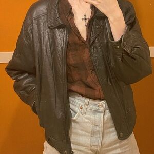 Vintage genuine leather jacket
